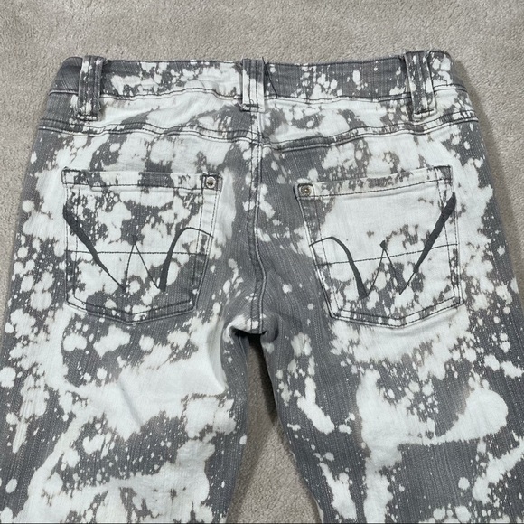 Gray Bleach Dye Splatter Tie Dye Jeans Wet Seal - Picture 10 of 16